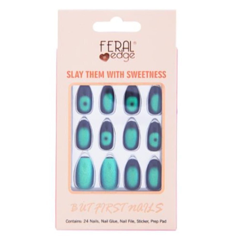 New 3 Packs SWEETNESS 24 Nail Set - Emerald Elegance: Triad of Press-On Nails